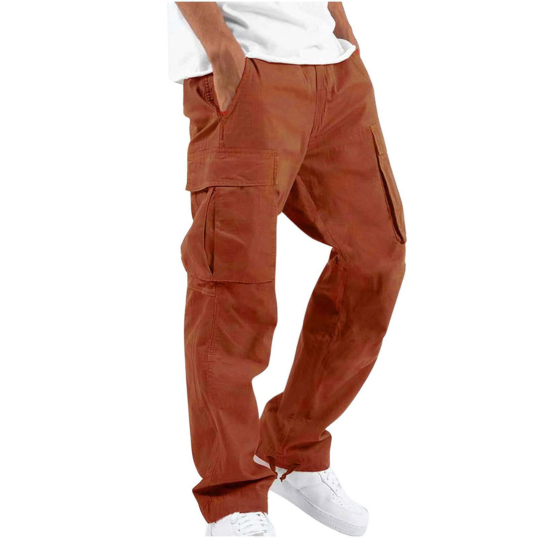 Men’s Slim Fit Durable Cargo Pants with Multiple Pockets for Work and Casual Wear