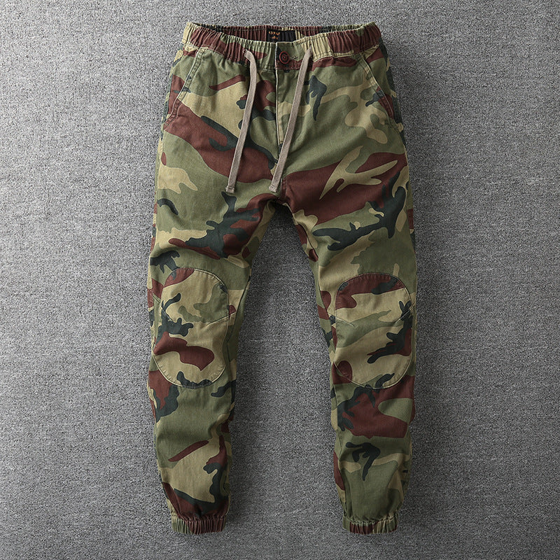 Men's camouflage cargo trousers - cotton