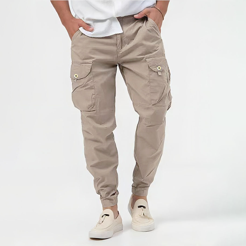 Men's cotton cargo trousers