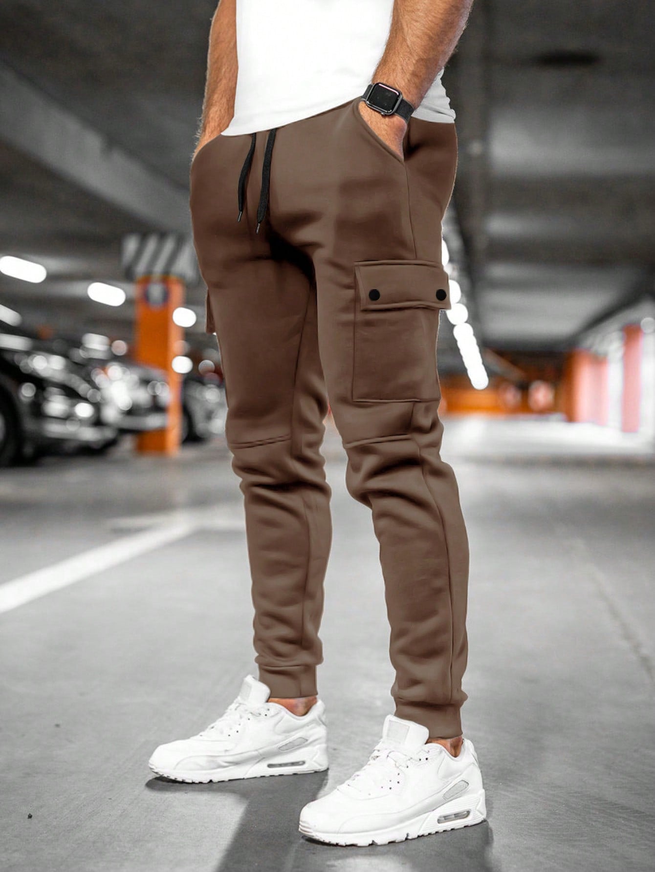 Men's cargo trousers - stretch fabric