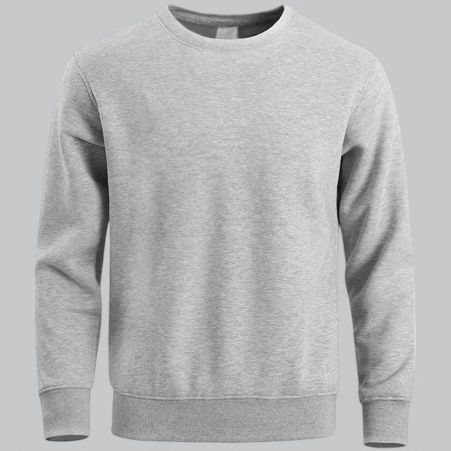 Men's Casual Soft Cotton Crew Sweatshirt with Relaxed Fit