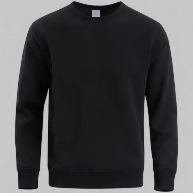 Men's Casual Soft Cotton Crew Sweatshirt with Relaxed Fit