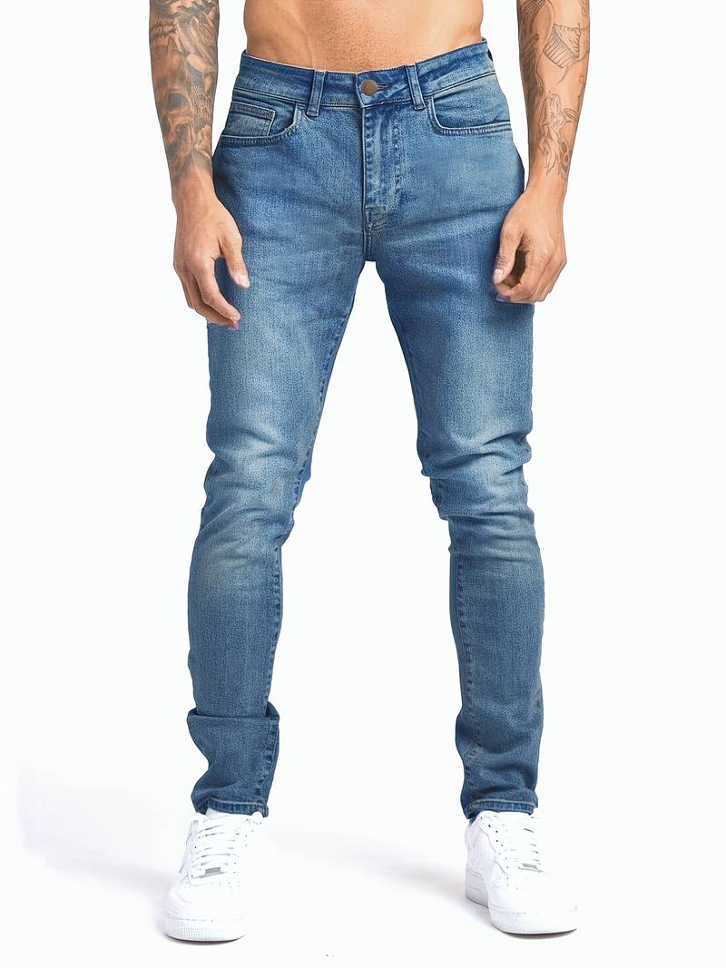 Men's Classic Fit Casual Denim Jeans for Everyday Durable Comfort