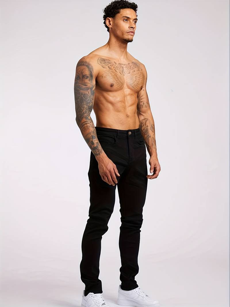 Men's Classic Fit Casual Denim Jeans for Everyday Durable Comfort