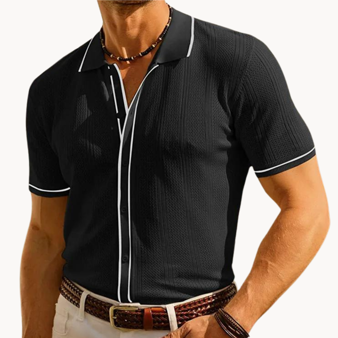 Men's Lightweight Soft Short Sleeve Polo Shirt Breathable Cotton Blend