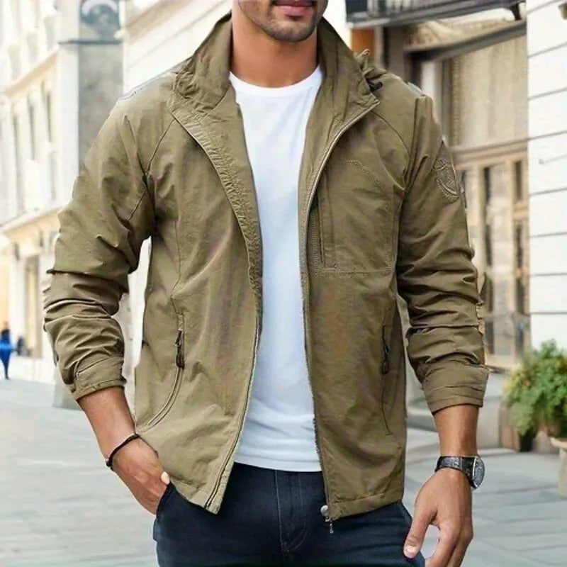 Men's waterproof cargo jacket - breathable