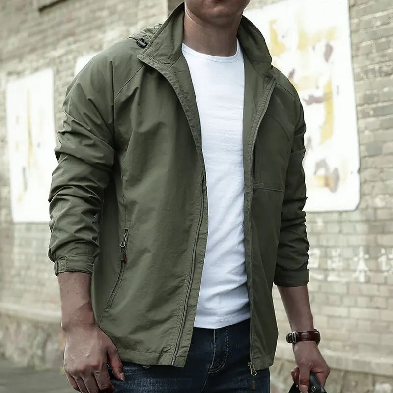 Men's waterproof cargo jacket - breathable