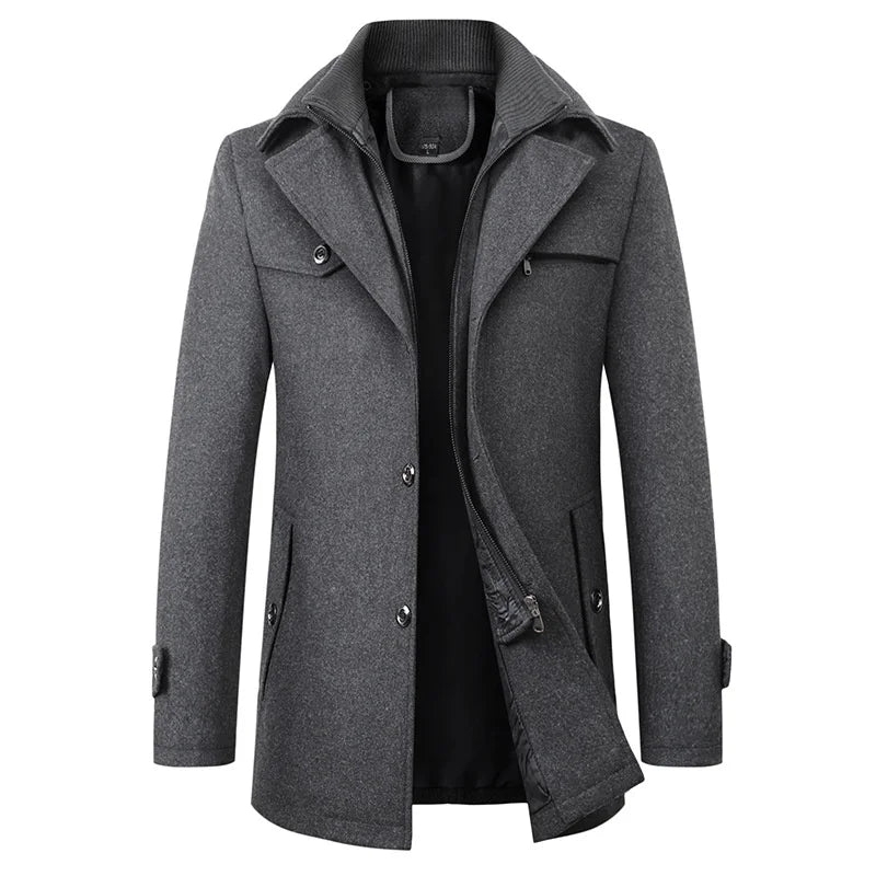 Men's Water-Repellent Hooded Winter Business Coat Jacket