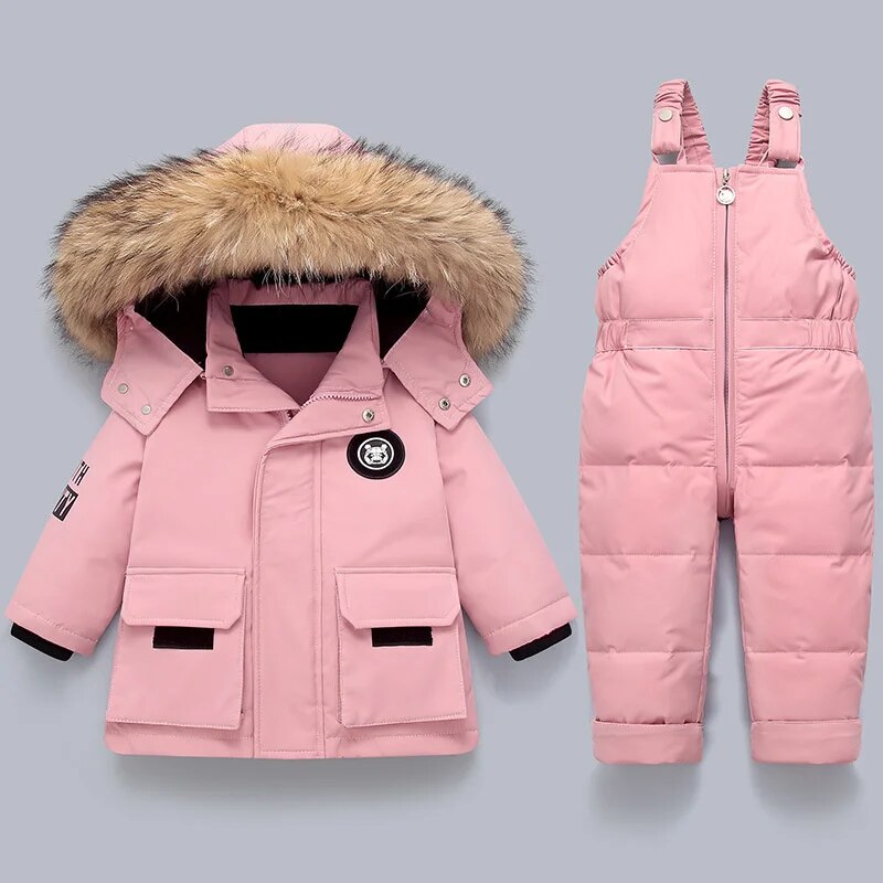 Snowbuddy - kids' winter jacket & ski overall with fur hood