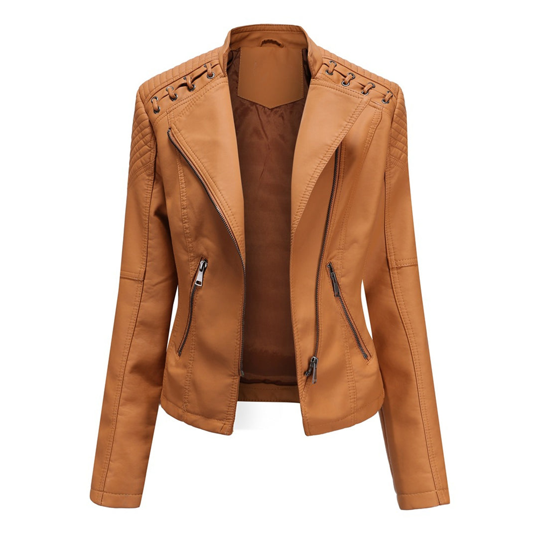 Women's biker leather jacket