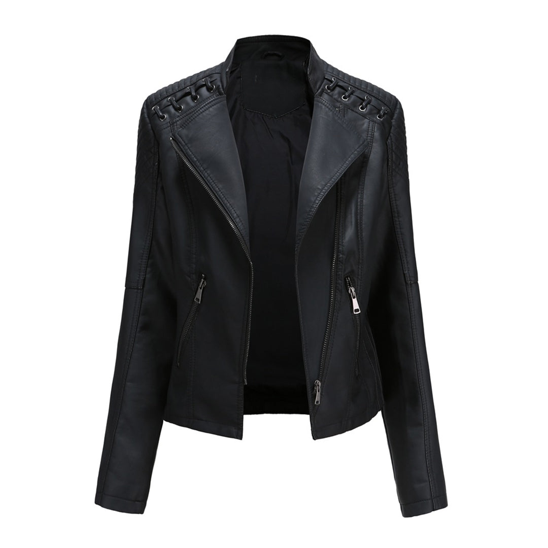 Women's biker leather jacket