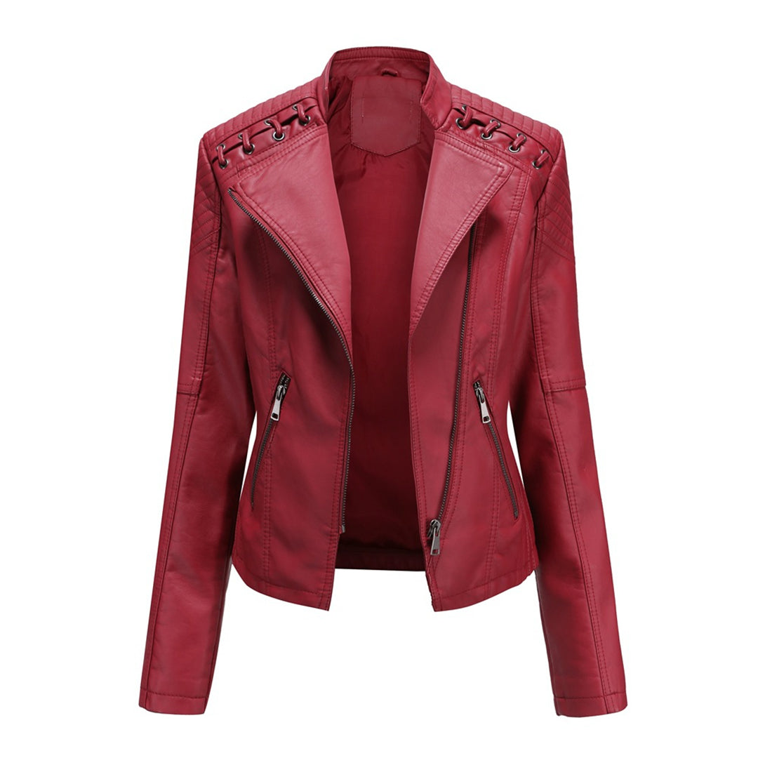 Women's biker leather jacket