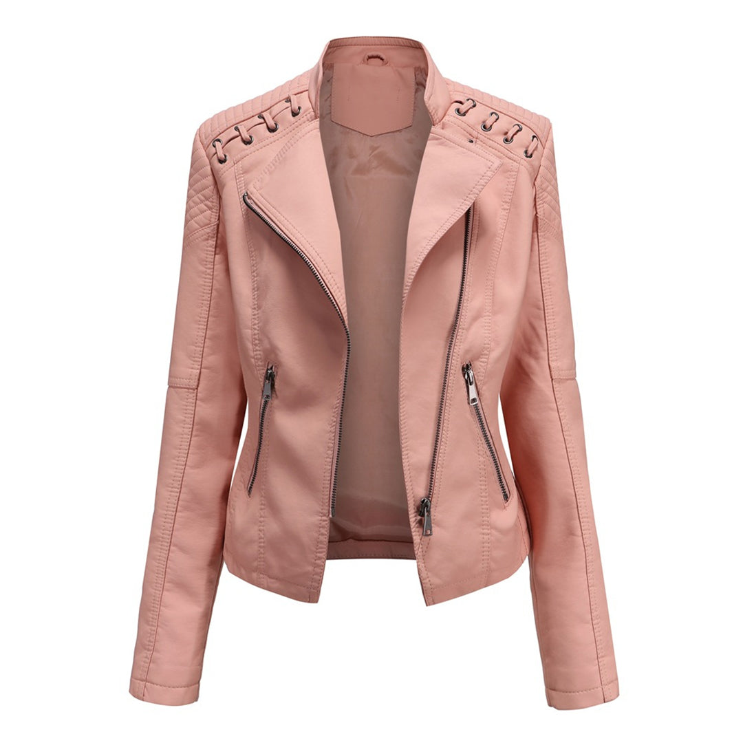 Women's biker leather jacket