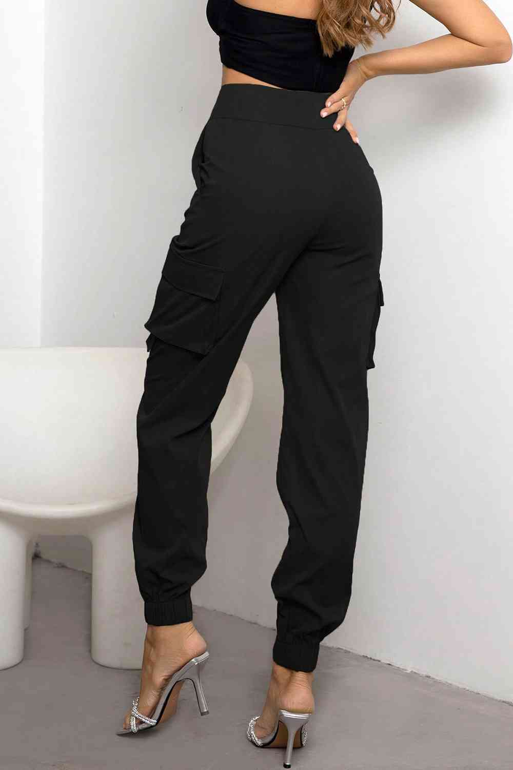 Women's cargo trousers - fabric blend