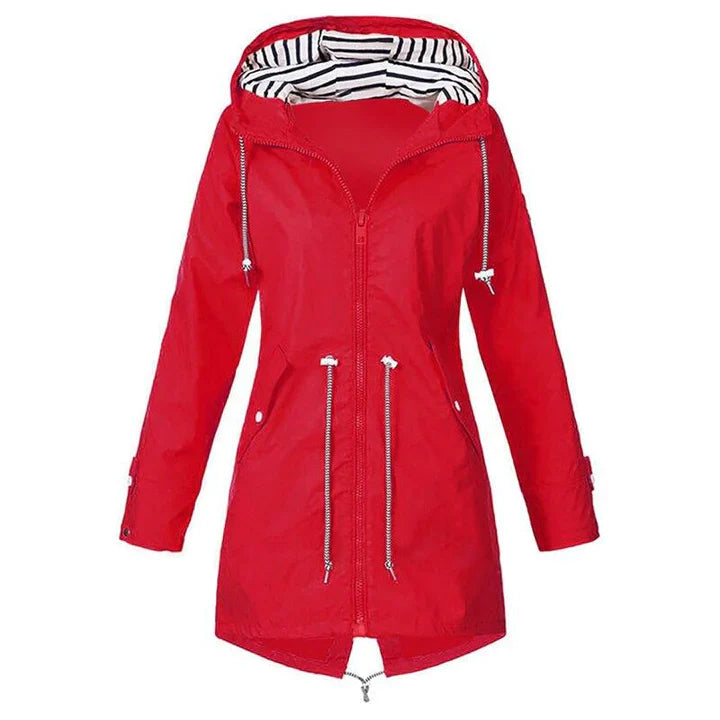 Women's long jacket - waterproof and windproof
