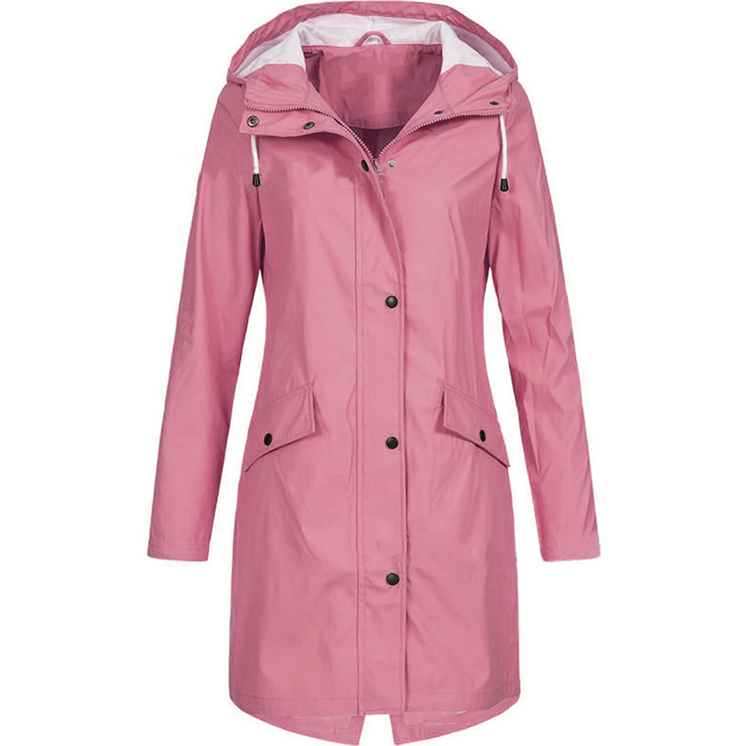 Women's long waterproof jacket - windproof