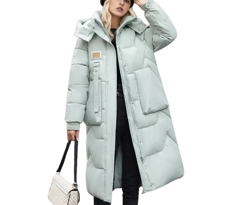 Women's long padded winter coat