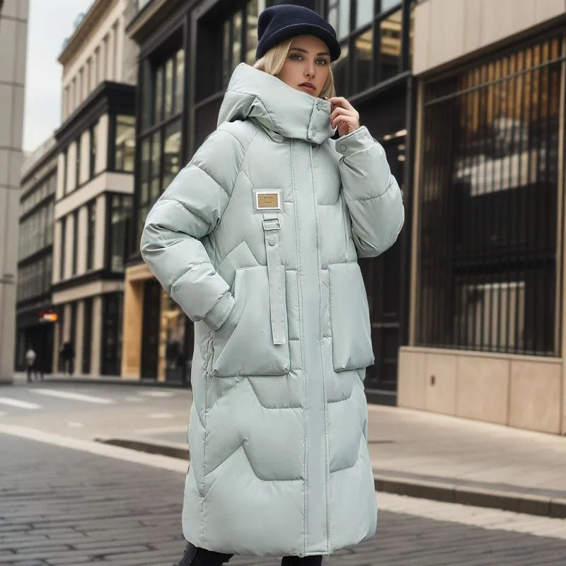 Women's long padded winter coat