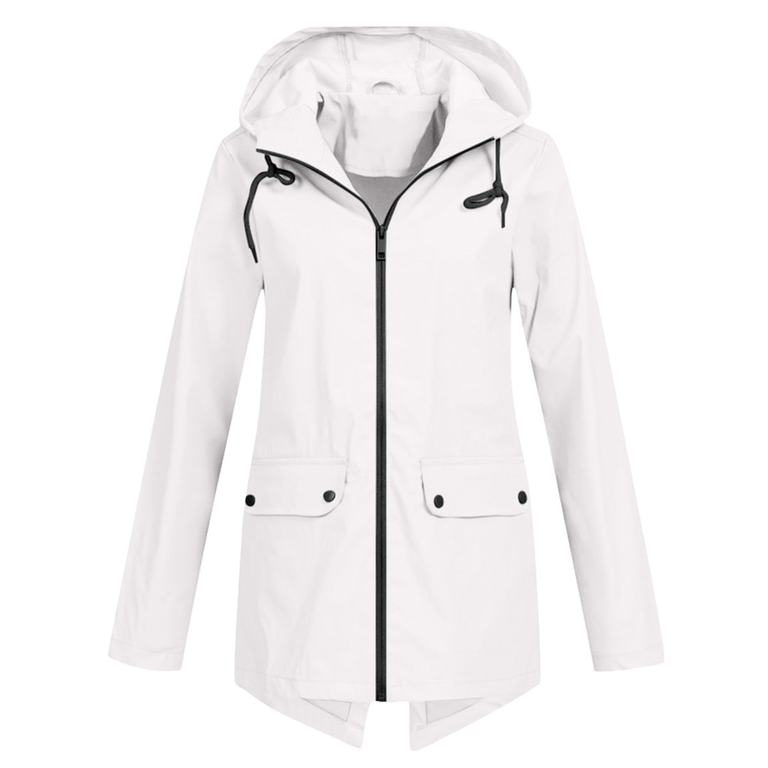Women's long waterproof jacket - breathable