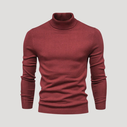 Men's Black Knit Turtleneck Sweater Jumper for Warmth, Comfort & Layering