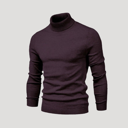 Men's Black Knit Turtleneck Sweater Jumper for Warmth, Comfort & Layering