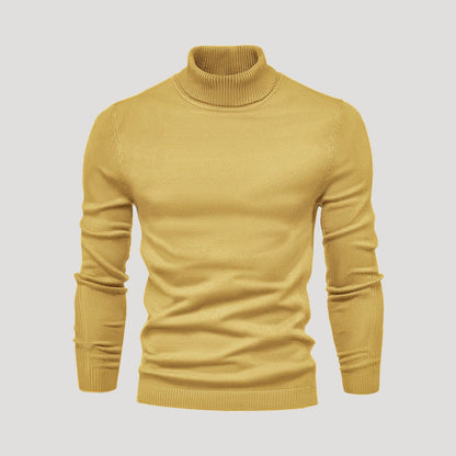 Men's Black Knit Turtleneck Sweater Jumper for Warmth, Comfort & Layering