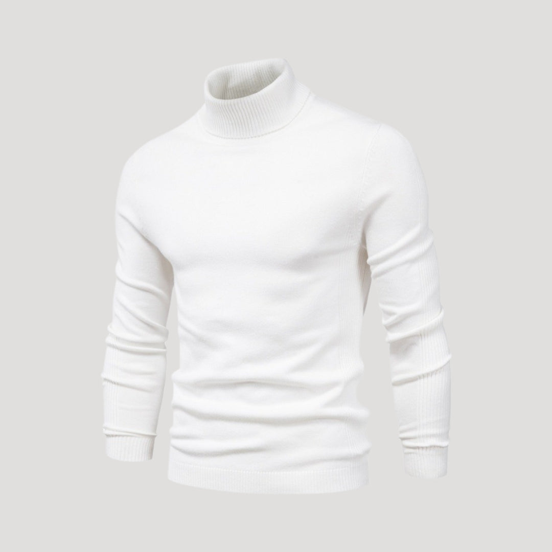 Men's Black Knit Turtleneck Sweater Jumper for Warmth, Comfort & Layering