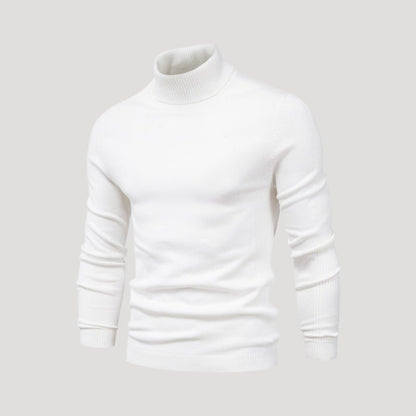 Men's Black Knit Turtleneck Sweater Jumper for Warmth, Comfort & Layering