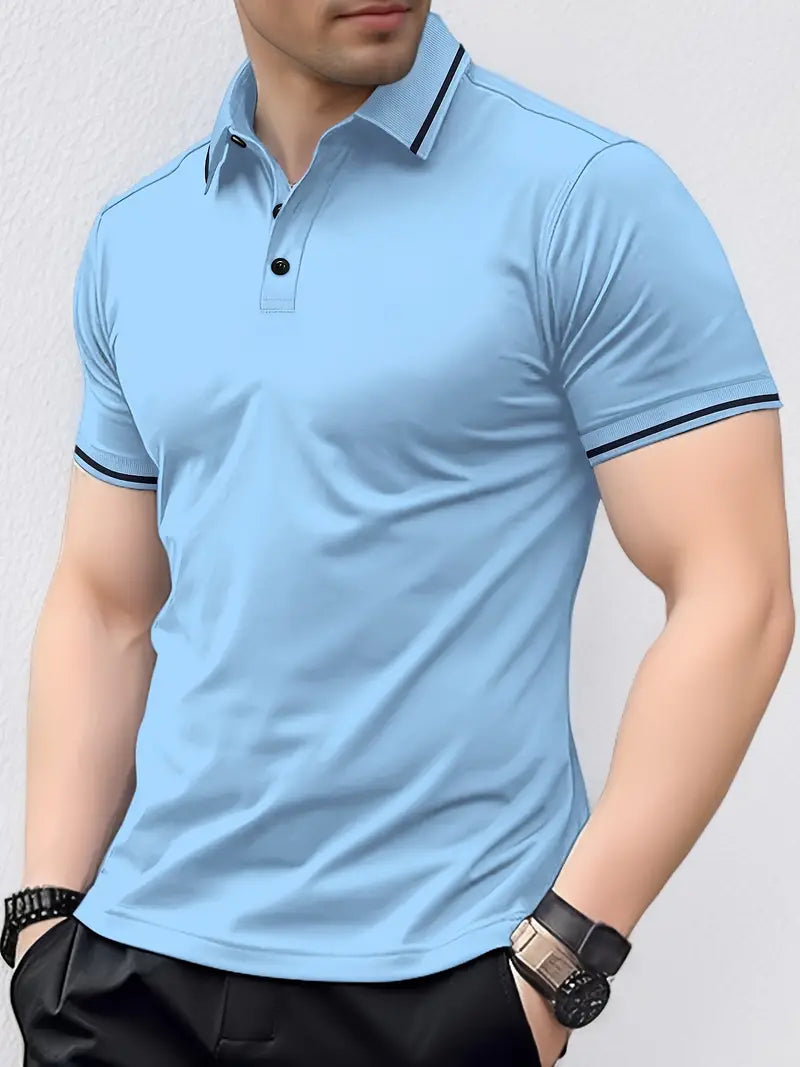 Men's Breathable Moisture-Wicking Summer Golf Polo Shirt