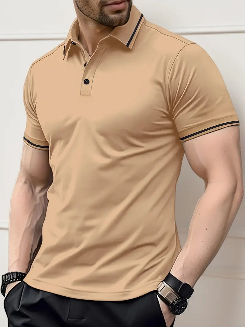 Men's Breathable Moisture-Wicking Summer Golf Polo Shirt