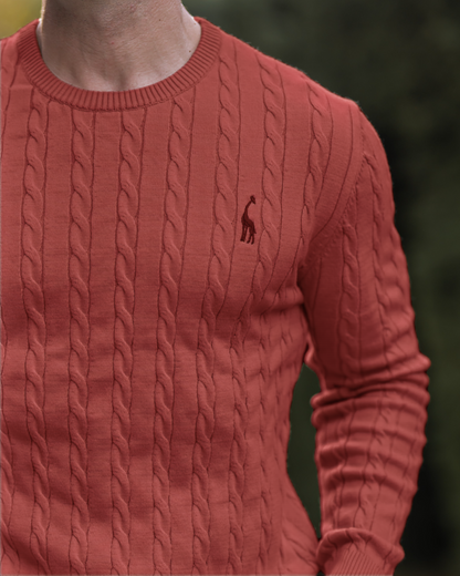 Men's Breathable Warm Cable Knit Sweater Casual Knitwear