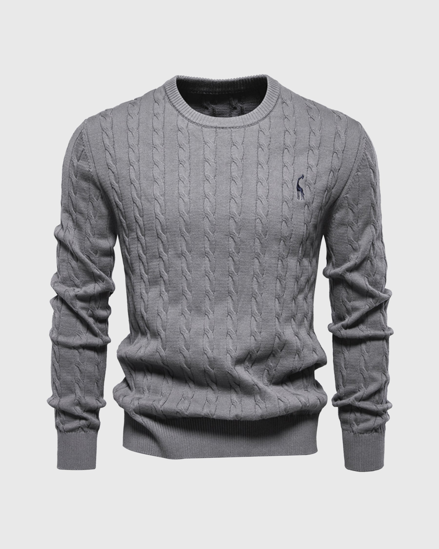 Men's Breathable Warm Cable Knit Sweater Casual Knitwear