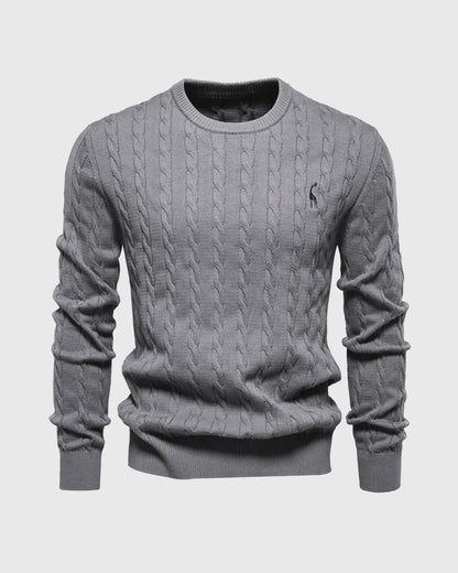 Men's Breathable Warm Cable Knit Sweater Casual Knitwear