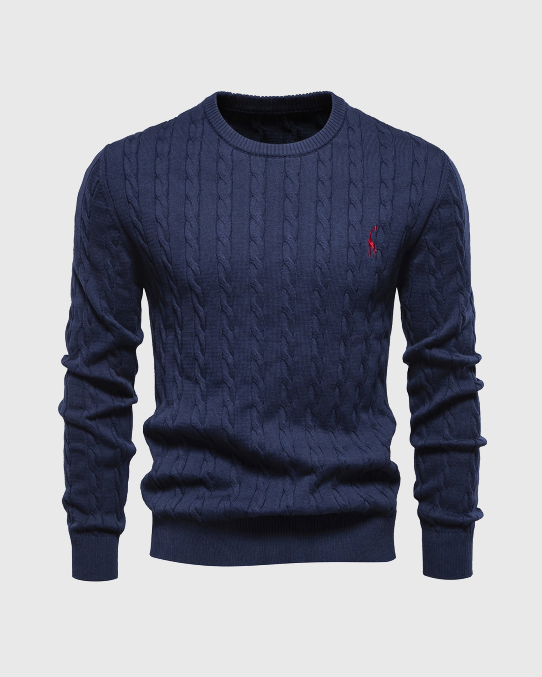 Men's Breathable Warm Cable Knit Sweater Casual Knitwear