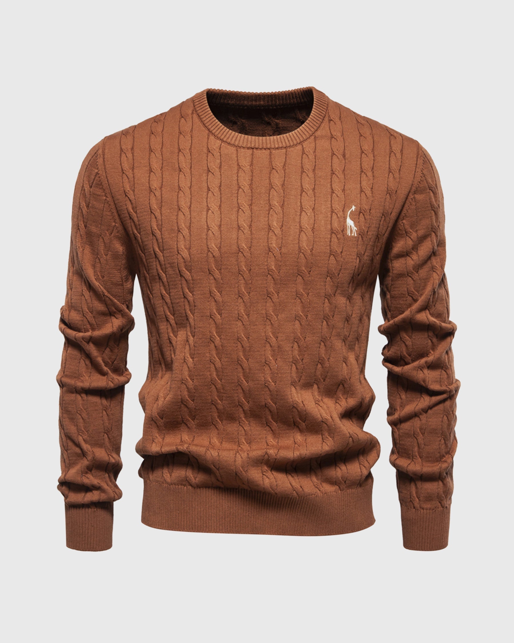 Men's Breathable Warm Cable Knit Sweater Casual Knitwear