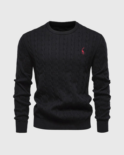 Men's Breathable Warm Cable Knit Sweater Casual Knitwear