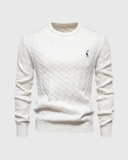 Men's Breathable Warm Cable Knit Sweater Casual Knitwear