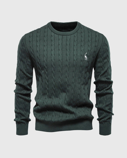 Men's Breathable Warm Cable Knit Sweater Casual Knitwear