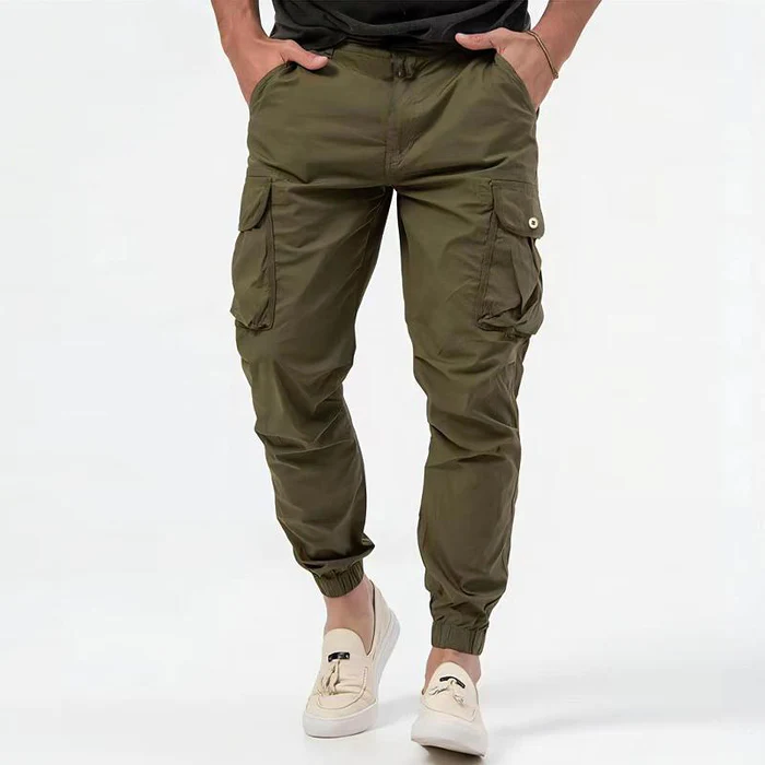 Men's cotton cargo trousers