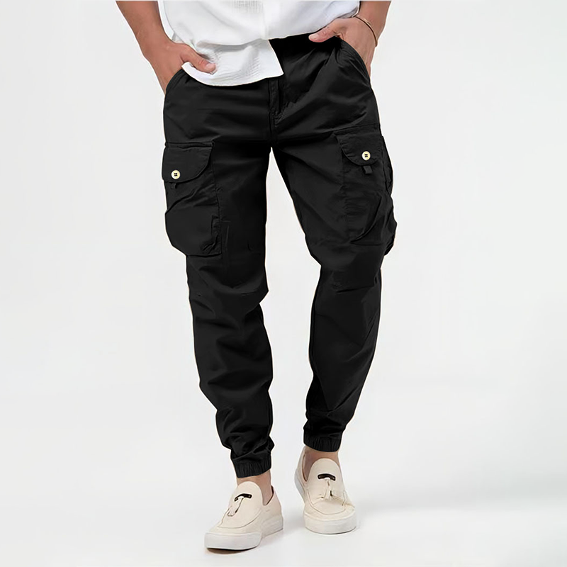 Men's cotton cargo trousers