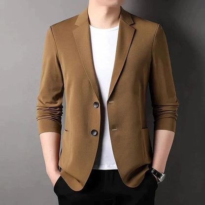 Men's Lightweight Autumn Blazer Jacket Breathable Wrinkle-Resistant Tailored Fit