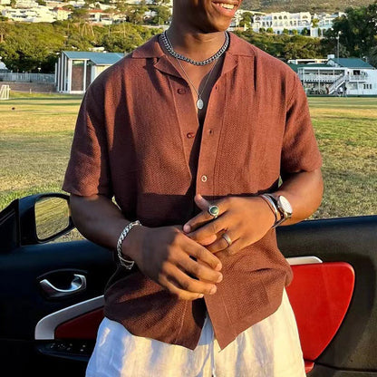 Men's Casual Button-Up Shirt with Relaxed Everyday Fit and Durable Comfort