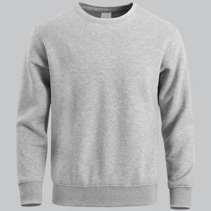 Men's Casual Soft Cotton Crew Sweatshirt with Relaxed Fit