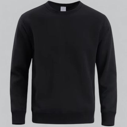Men's Casual Soft Cotton Crew Sweatshirt with Relaxed Fit
