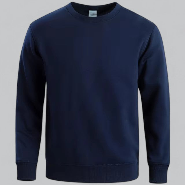 Men's Casual Soft Cotton Crew Sweatshirt with Relaxed Fit