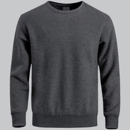 Men's Casual Soft Cotton Crew Sweatshirt with Relaxed Fit
