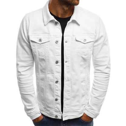 Men's Casual Denim Jacket Durable Stylish Everyday Outerwear