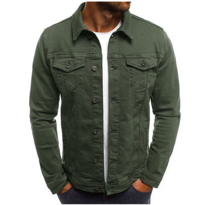 Men's Casual Denim Jacket Durable Stylish Everyday Outerwear