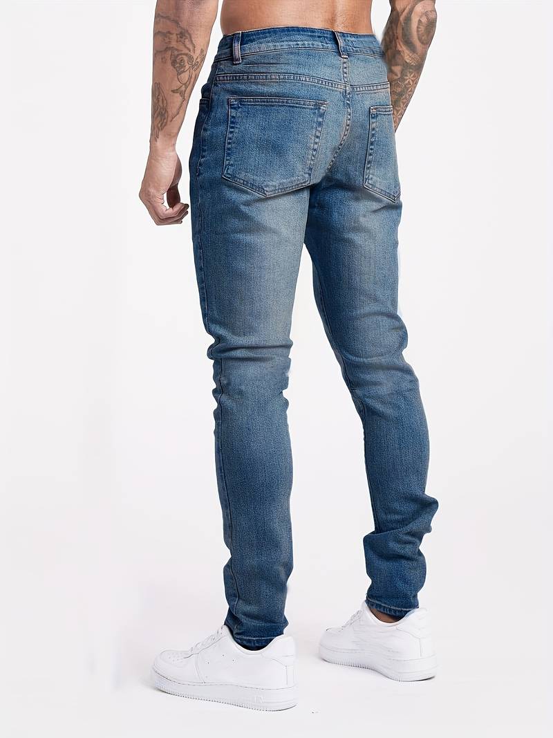 Men's Classic Fit Casual Denim Jeans for Everyday Durable Comfort