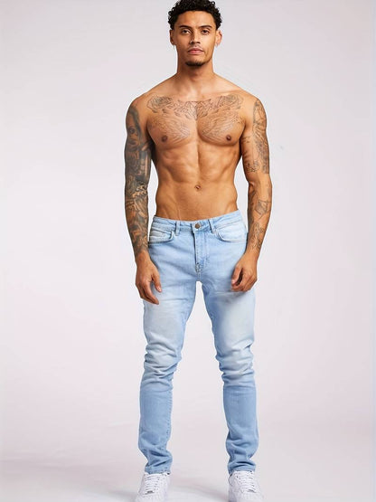 Men's Classic Fit Casual Denim Jeans for Everyday Durable Comfort